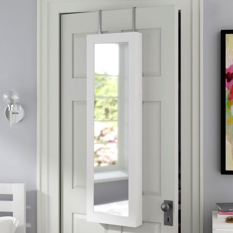 Ebern Designs Ahern Over The Door Jewelry Armoire With Mirror