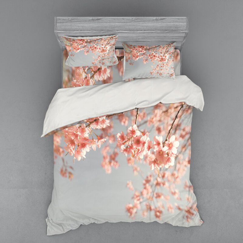 East Urban Home Peach Duvet Cover Set Wayfair Ca