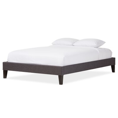 Hashtag Home Camdyn Upholstered Platform Bed Color Dark Grey