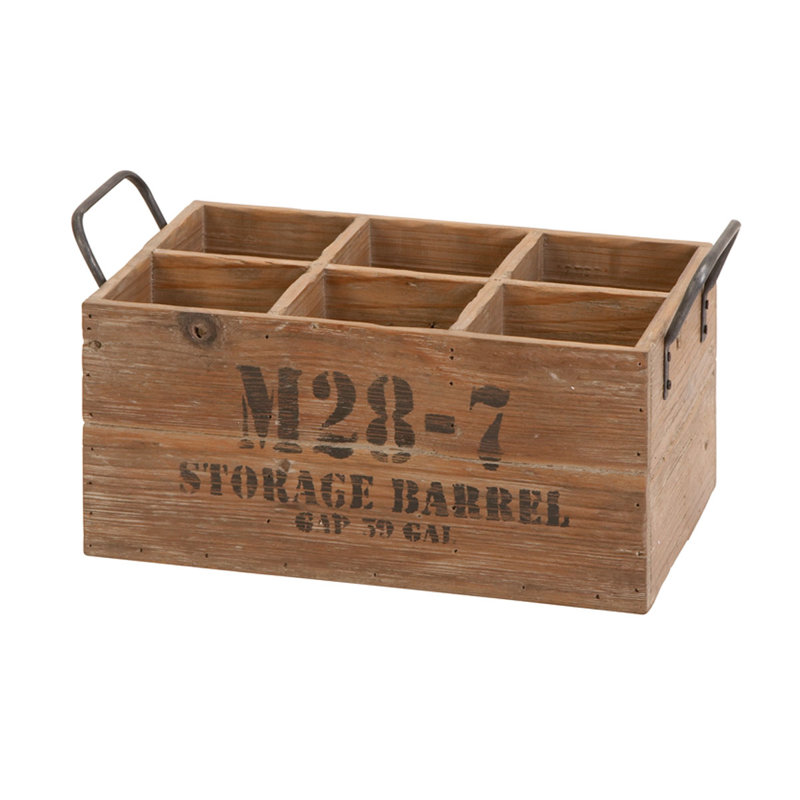 Wood 6 Bottle Tabletop Wine Bottle Rack