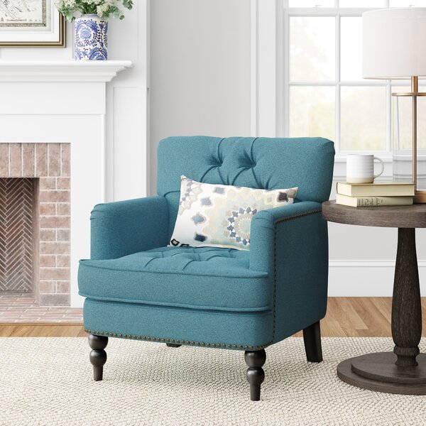 teal armchair