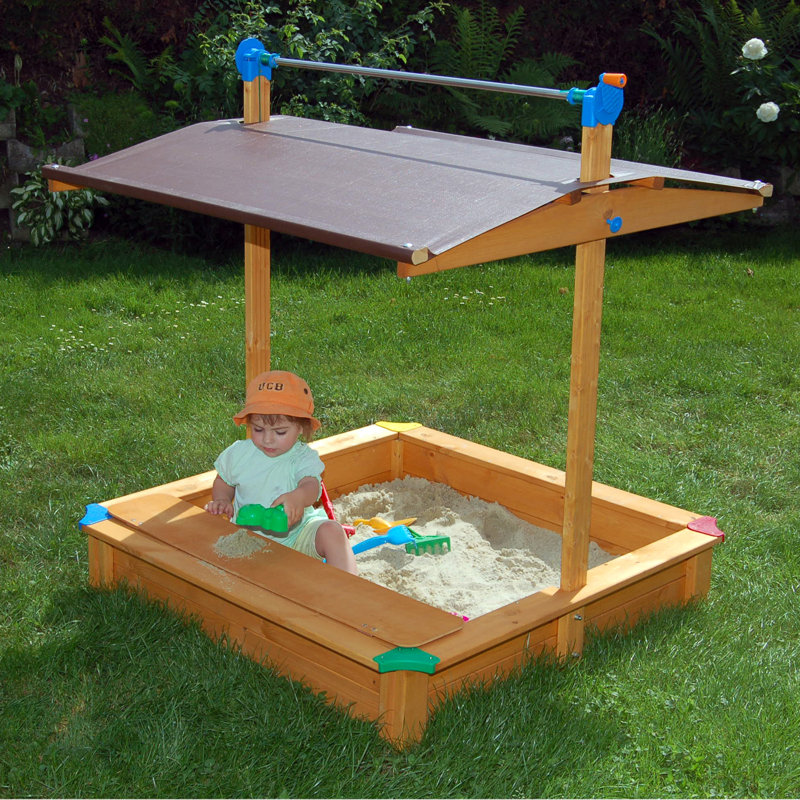 Exaco Maxi Square Sandbox With Cover Reviews Wayfair