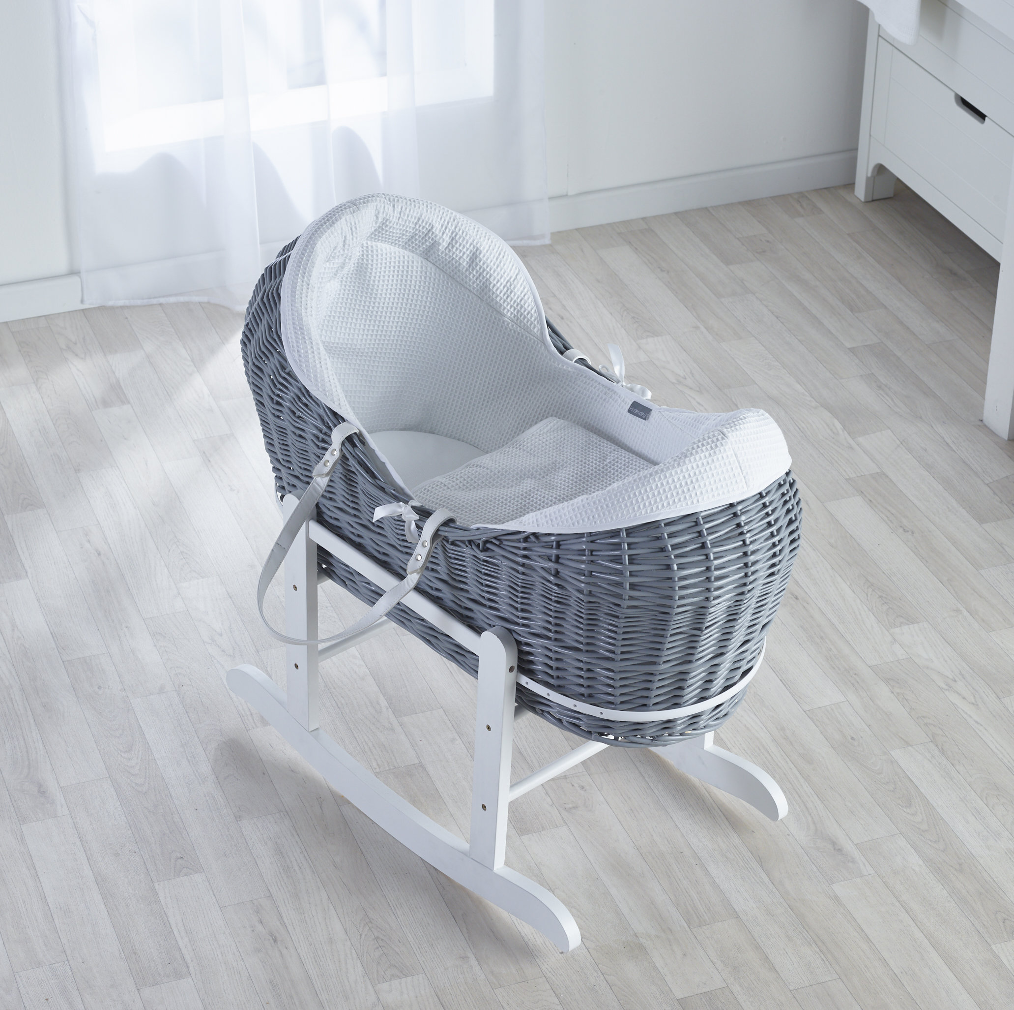 wayfair grey moses basket