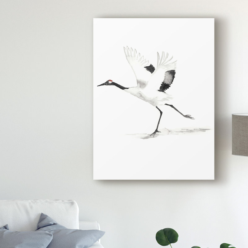 East Urban Home Japanese Cranes Iii Acrylic Painting Print On