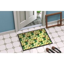 Patrick Day Decor Flannel Bathroom Door Mat With Non Slip Backing 16x24inch St