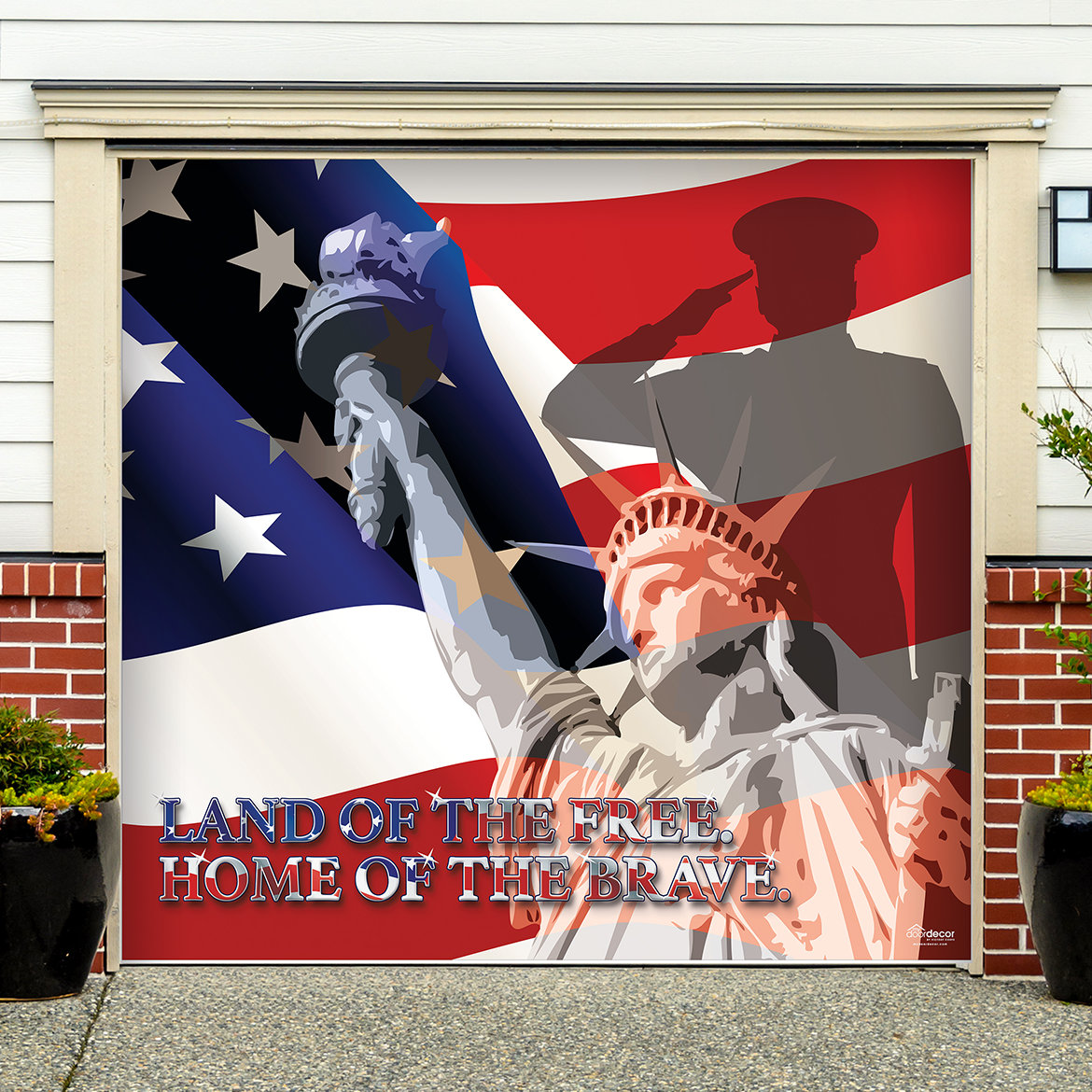 The Holiday Aisle Us Military Liberty Garage Door Mural Wayfair The Holiday Aisle Us Military Liberty Garage Door Mural Wayfair
