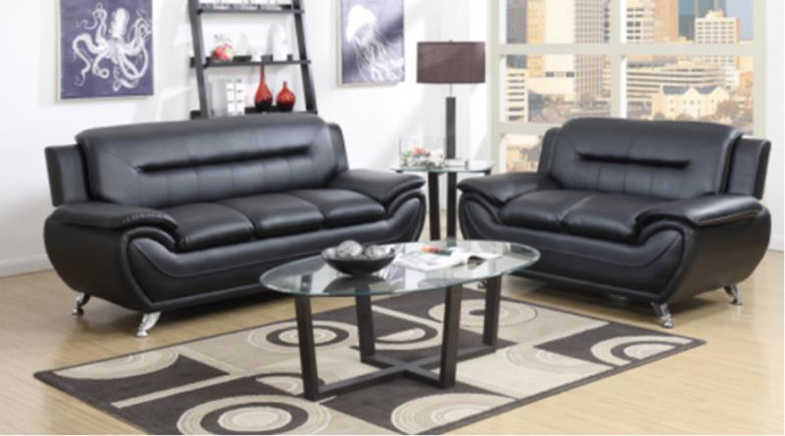 Orren Ellis Stapp 2 Piece Faux Leather Living Room Set & Reviews | Wayfair