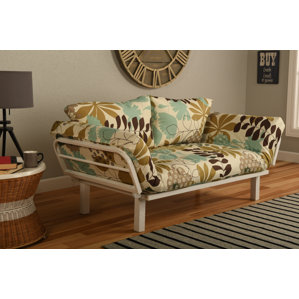Everett Convertible Lounger Garden Futon and Mattress by Ebern Designs
