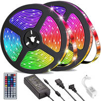 Umickoo Led Strip Lights Umickoo Led Rope Lights 32 8 Feet 10m With Ir Remote And 12v 5a Power Supply Flexible Color Changing 5050 Rgb 300 Led Light Strips Kit For Home Bedroom