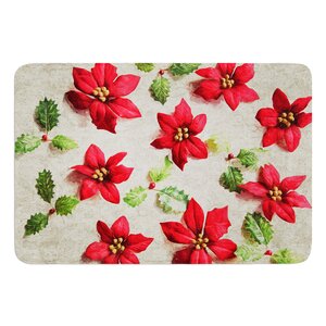 Poinsettia Bath Mat