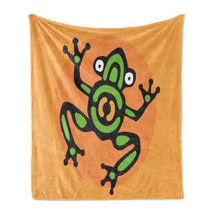 My Daily Funny Frog Animal Throw Blanket Polyester Microfiber Lightweight Couch Bed Blanket 50x60 inch