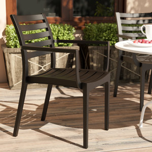 Nikoleta Stacking Patio Dining Chair (Set of 4)