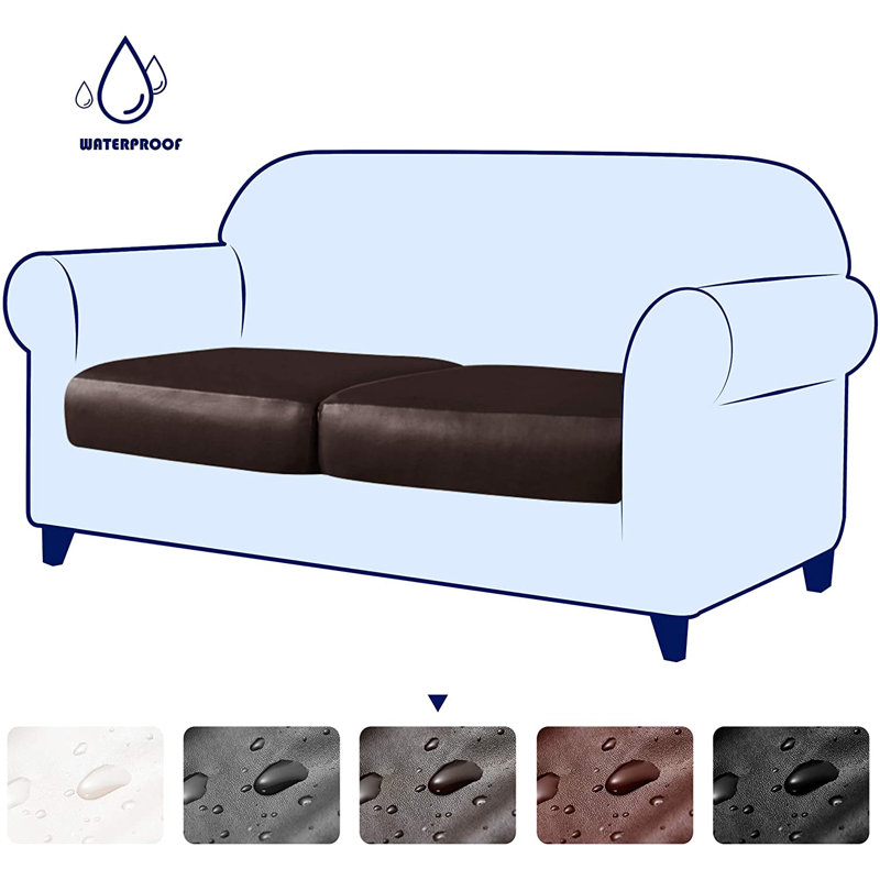 Subrtex Pu Leather Waterproof Individual Box Cushion Loveseat Slipcover Wayfair