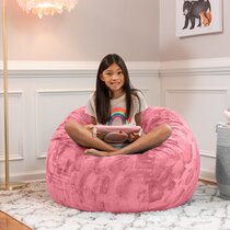 wayfair faux fur bean bag