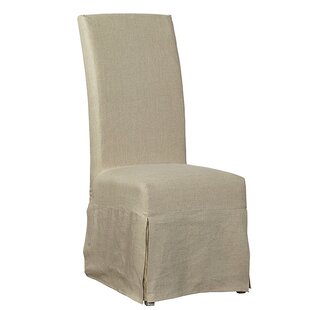 Sibylla Linen Floor Length Slip Covered Upholstered Dining Chair (Set Of 2) By Ophelia & Co.