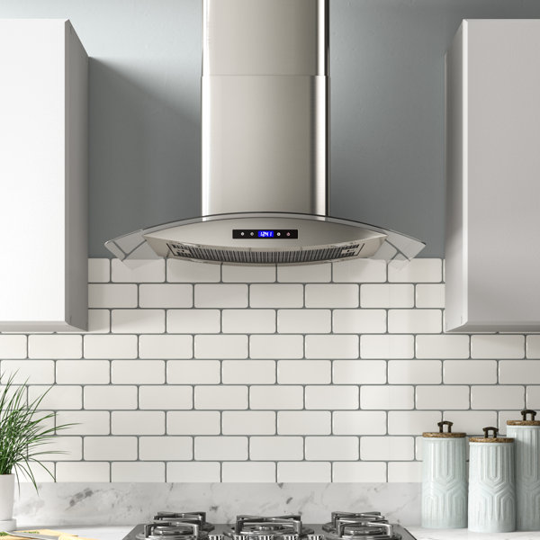 AKDY 30" 400 CFM Ducted Island Range Hood & Reviews Wayfair