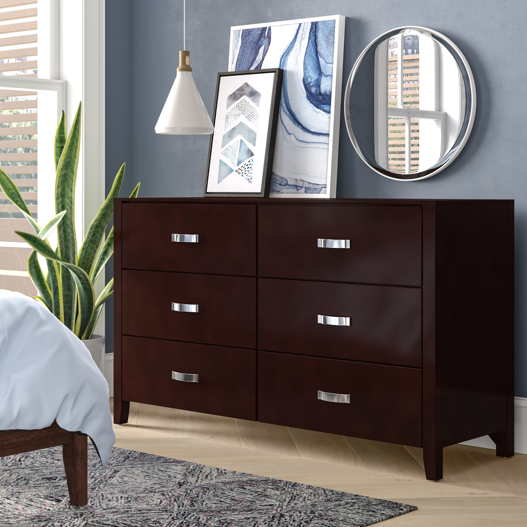 Latitude Run Rushmere 6 Drawer Double Dresser Reviews Wayfair