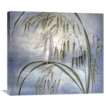 Global Gallery A Fairy Waving Her Wand Standing Among Blades Of