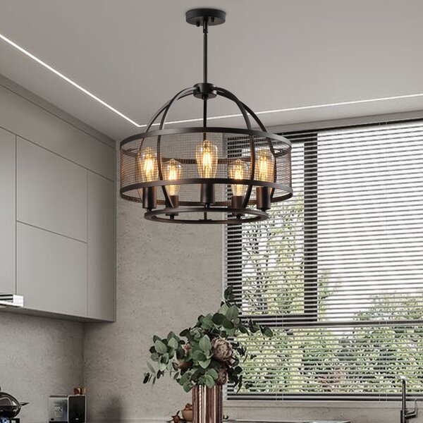 alina 5 light drum chandelier