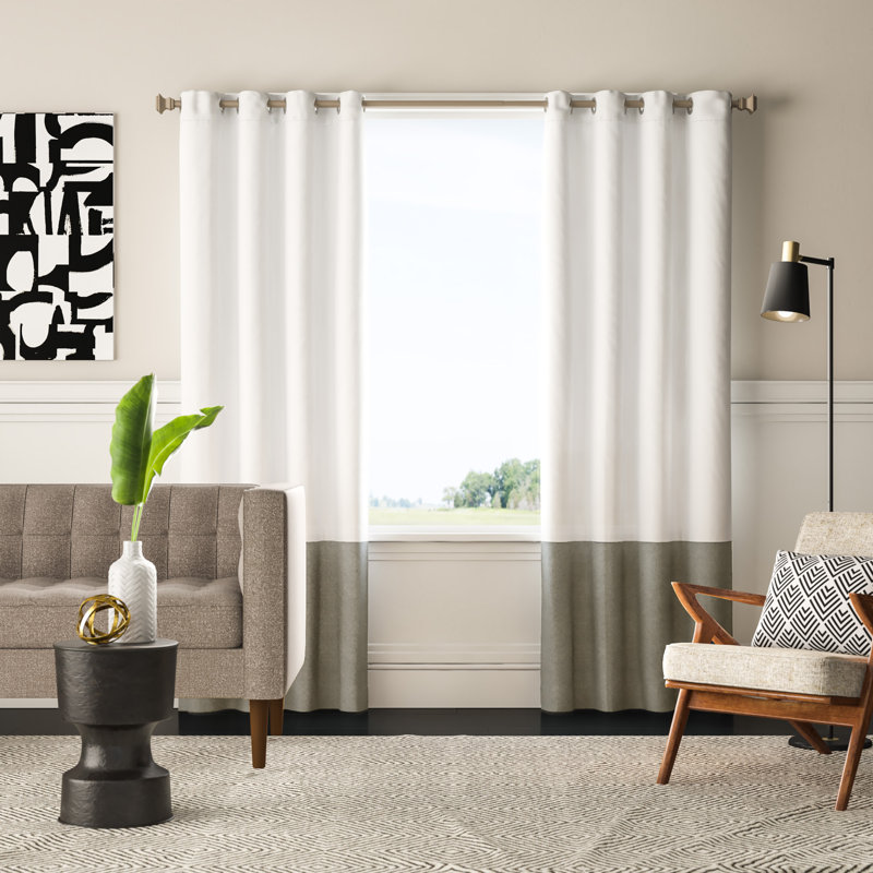Mercury Row Lutz Color Block Blackout Thermal Grommet Curtain