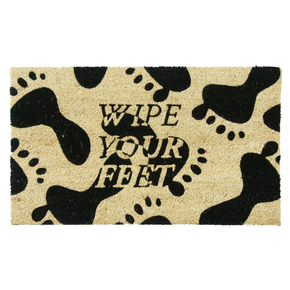 Rubber Cal Inc Wipe Your Feet Please 30 In X 18 In Non Slip