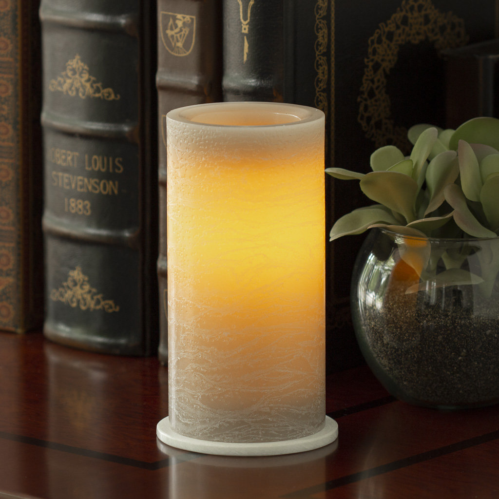 Ebern Designs Wax Pillar Unscented Flameless Candle Reviews Wayfair