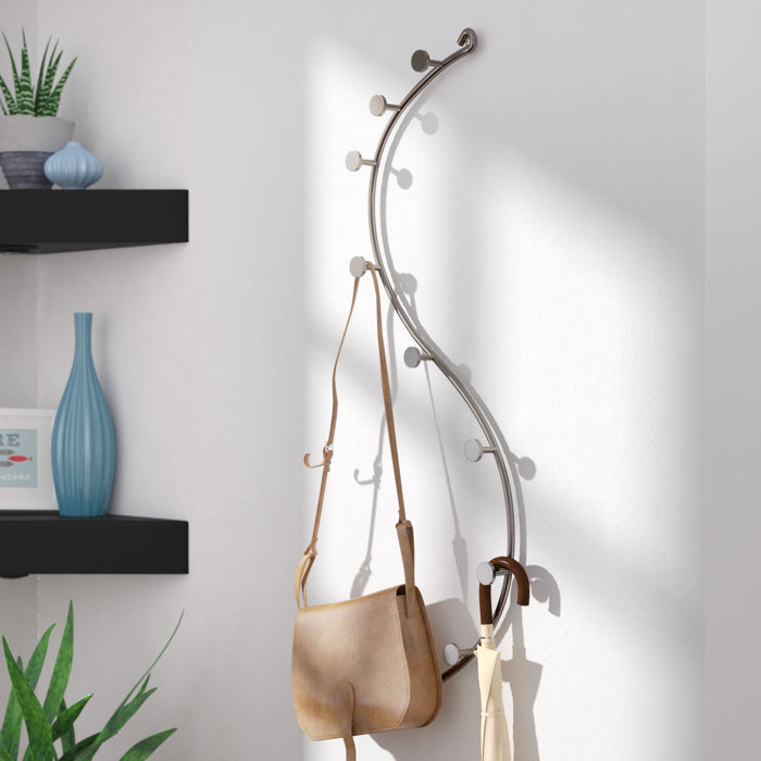 Orozco Single Rack 9 Wall Mounted Coat Orozco Single Rack 9 Wall Mounted Coat