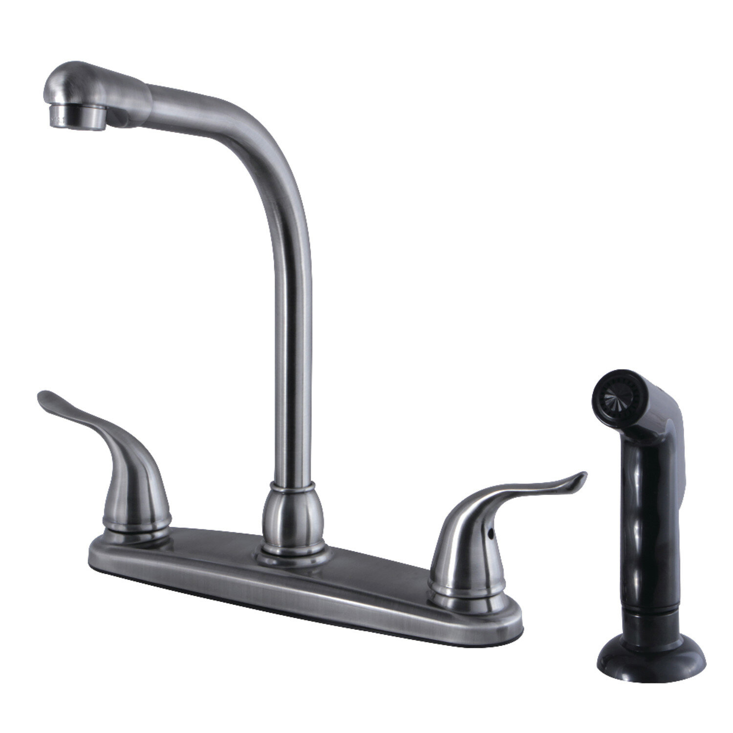 Kingston Brass Yosemite Double Handle Kitchen Faucet With Side