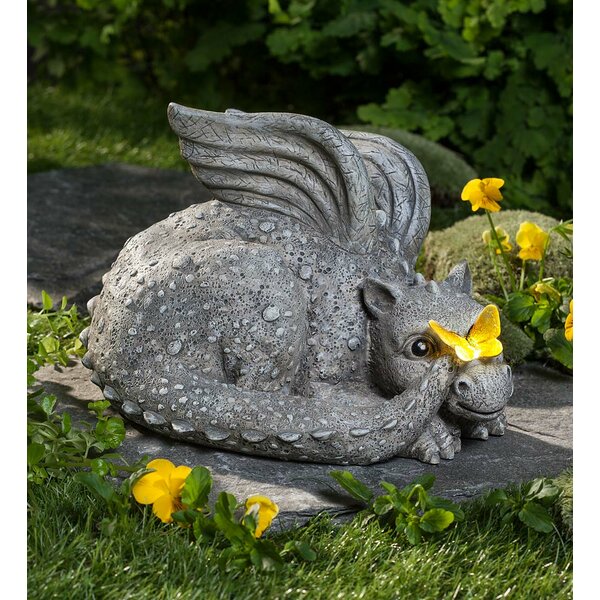 Dragon statue hatching Dragon fairy gardens 