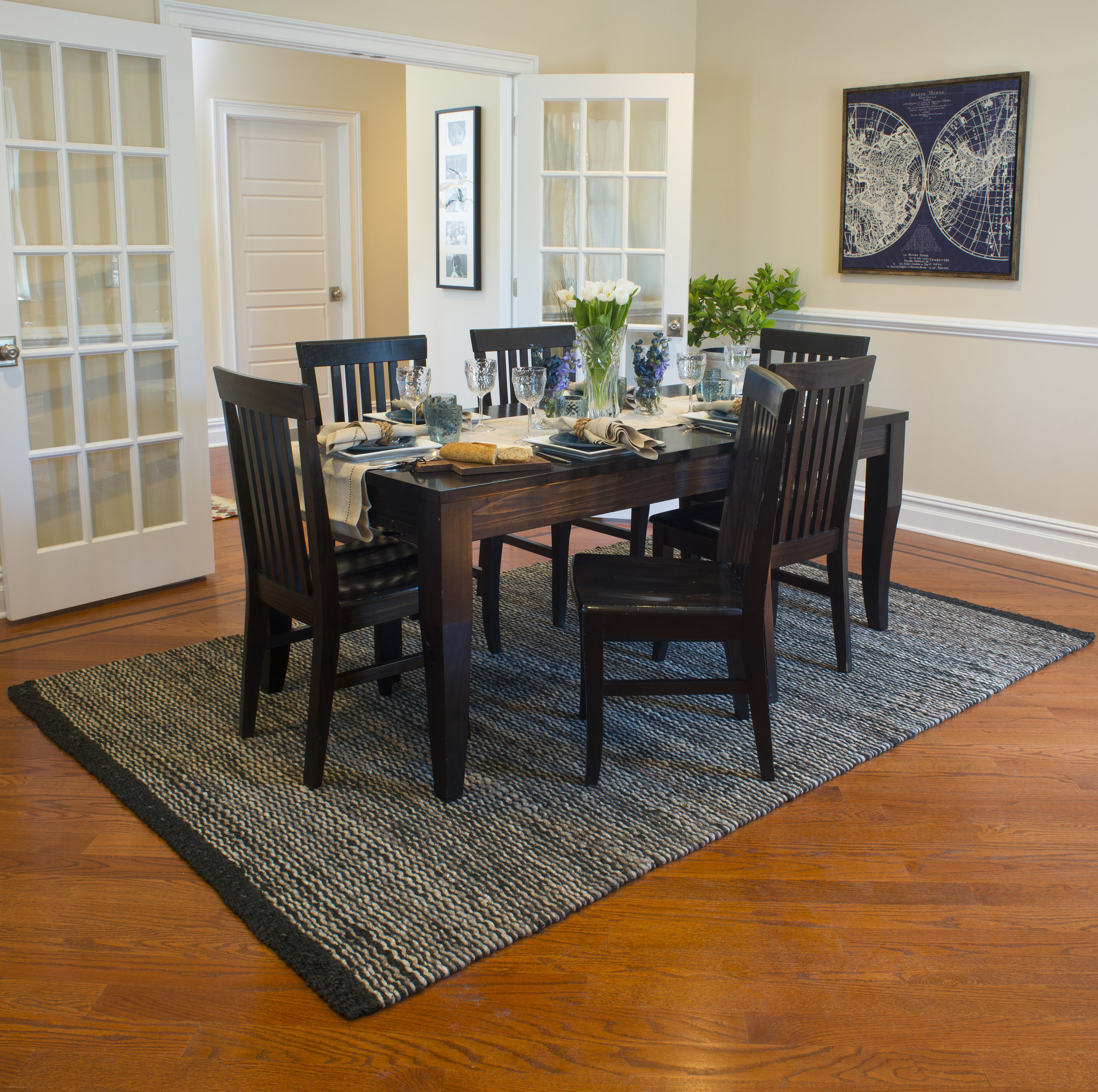 Hand-Woven Gray Area Rug | Wayfair