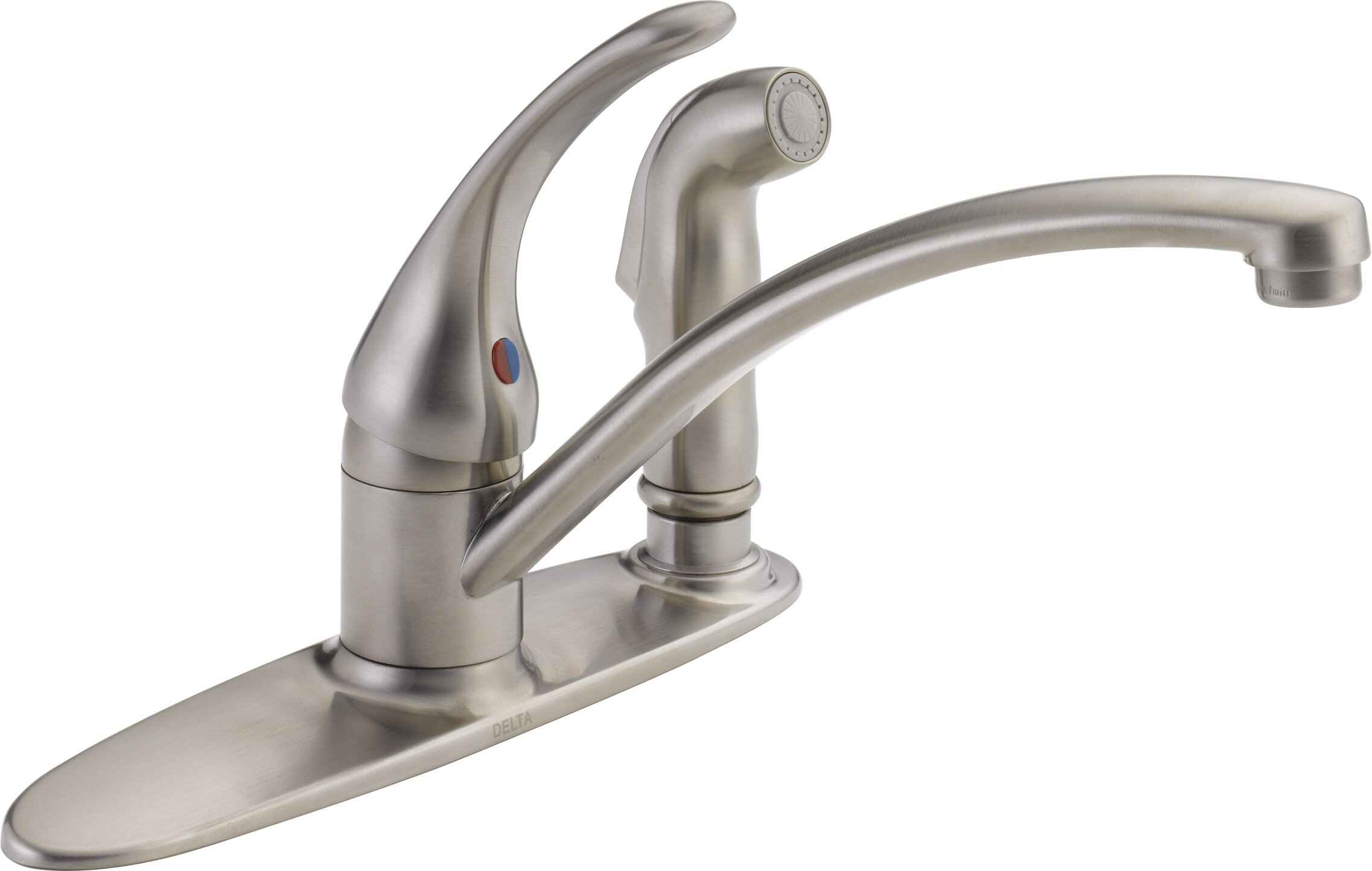 Delta Single Handle Kitchen Faucet With Integral Spray Reviews Wayfair