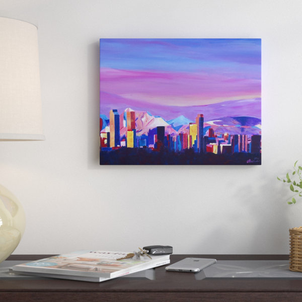 East Urban Home Denver Colorado Sunset Mood With Mountains