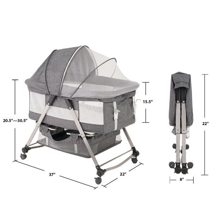 rolling bassinet with drawers