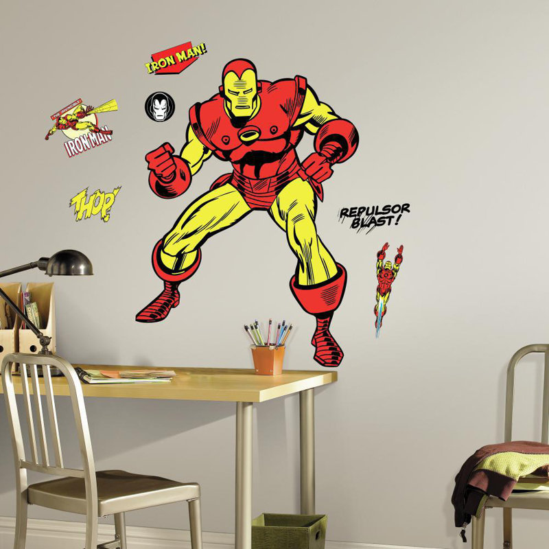 Room Mates Marvel Enterprises Classic Iron Man Comic Peel And