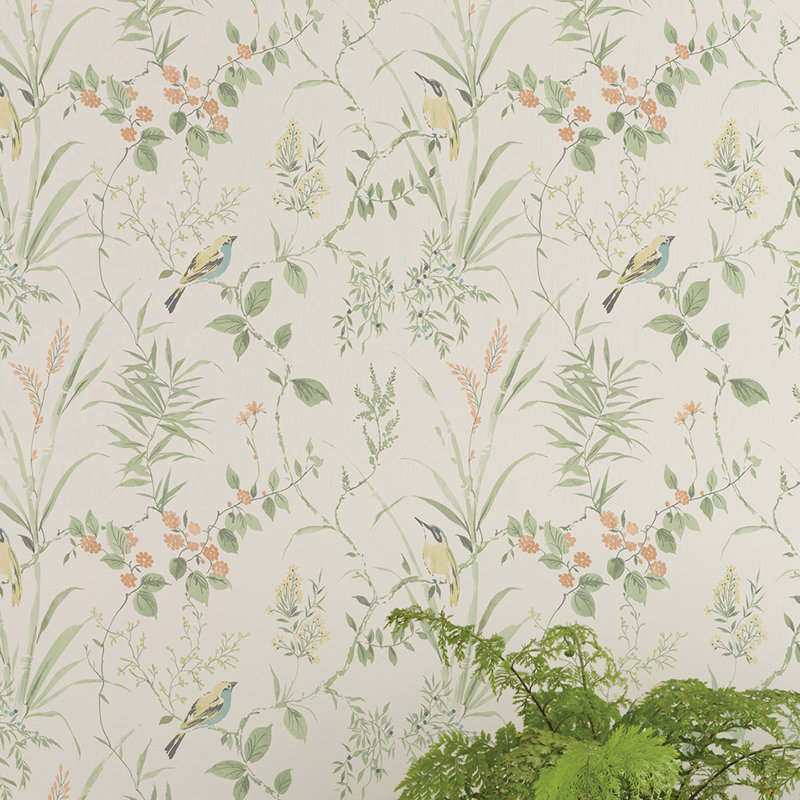 Charlton Home Barkhampstead Garden 33 L X 20 5 W Floral And Botanical Wallpaper Roll Reviews Wayfair