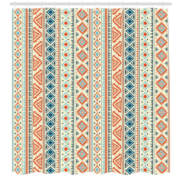 InterestPrint Bathroom Shower Curtain 60in x 72in with colorful Aztec tribal mexican pattern 