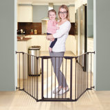 dark wood baby gate