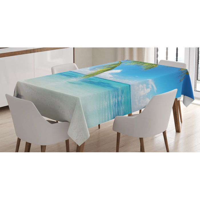 East Urban Home Ambesonne Ocean Tablecloth Exotic Beach Water And