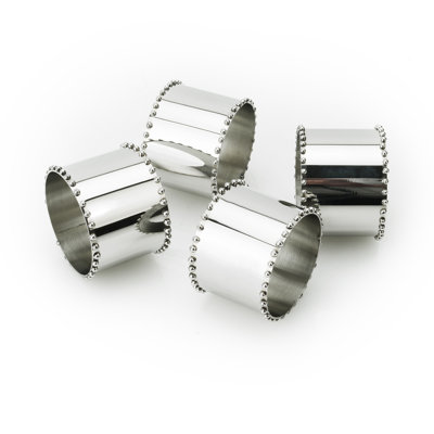 Clictouch Tervy Beaded Stainless Steel Napkin Ring Wayfair Tervy Beaded Stainless Steel Napkin Ring