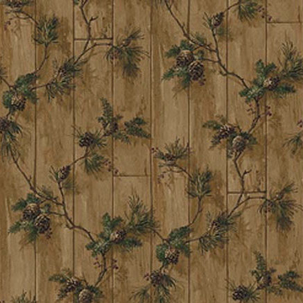 4 Walls Lodge Decor Pinecone Trail 33 X 20 5 Botanical Wallpaper