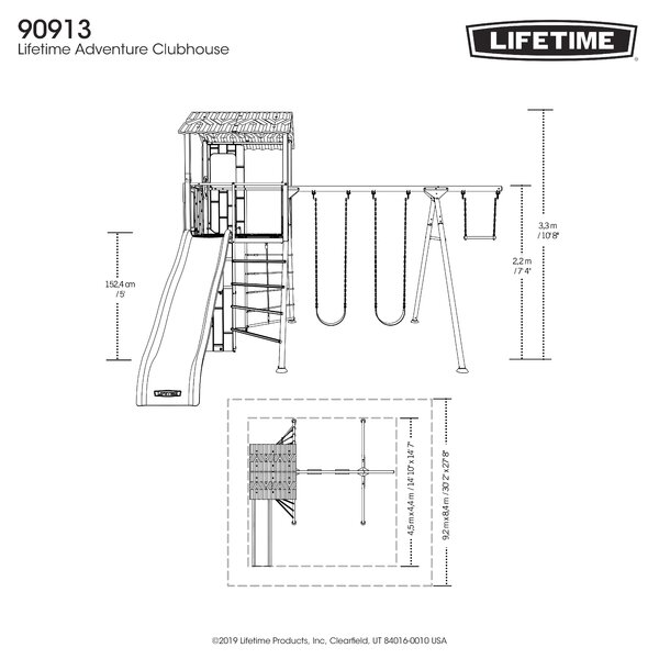 Lifetime Adventure Clubhouse Swing Set & Reviews | Wayfair