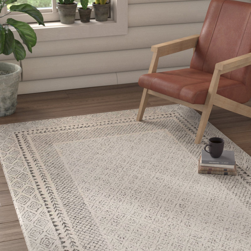 Union Rustic Calvo Gray Beige Area Rug Reviews Wayfair