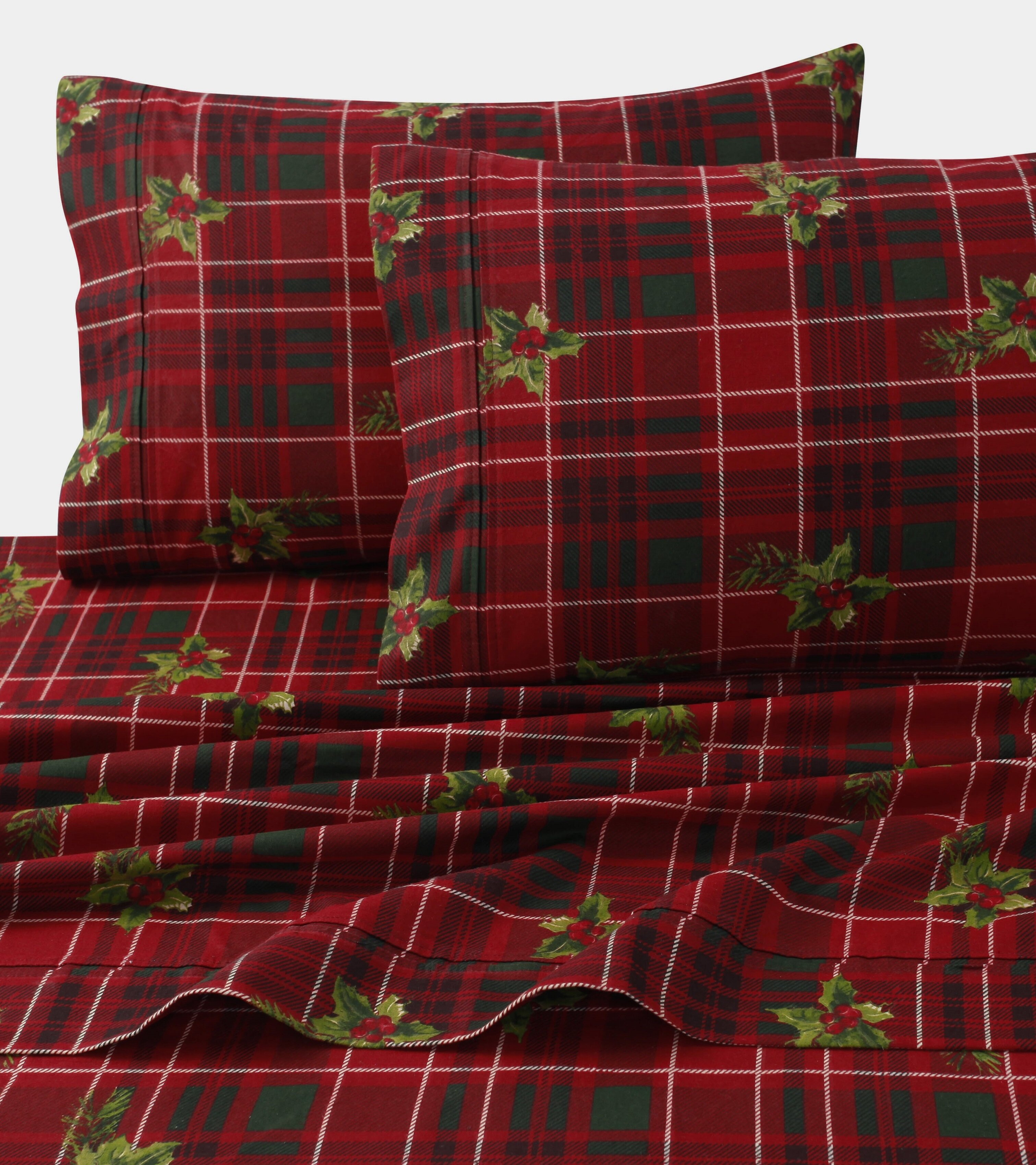 Tribeca Living Vintage Plaid Print 100 Cotton Sheet Set Reviews