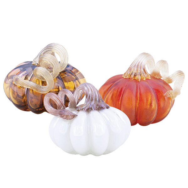 The Holiday Aisle 3 Piece Pumpkin Decorative Accent Set Wayfair