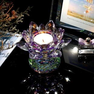 Lotus Tea Light Candle Holder,Solid Ceramic,Beautiful Home Decor or Wedding Gift 