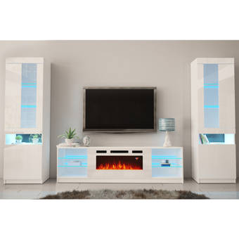 Orren Ellis Delaine Wh01 Electric Fireplace Modern Wall Unit