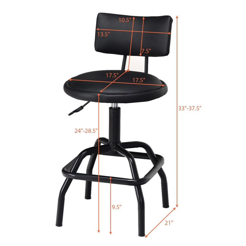 Latitude Run Adjustable Swivel Vintage Pu Leather Bar Stool Wayfair