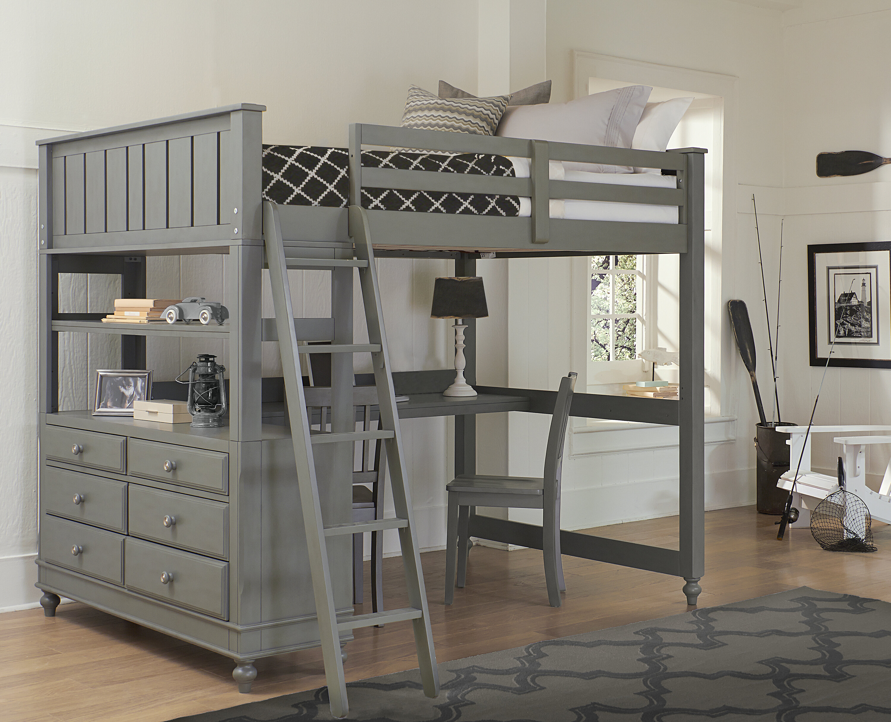 full size loft bed with drawers