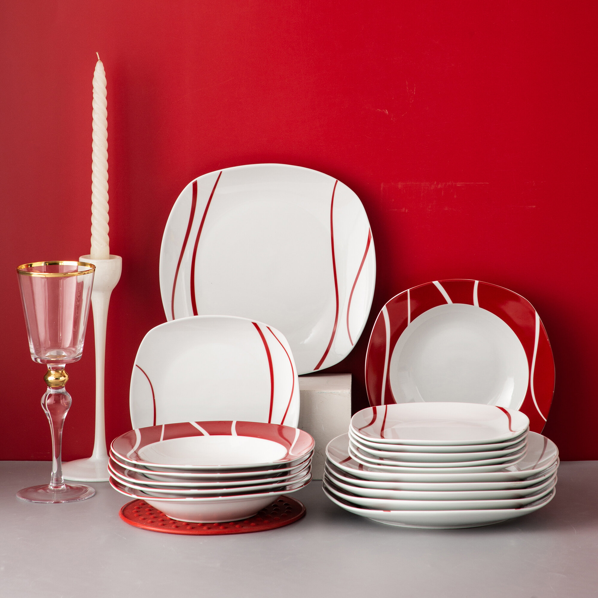 Details about  / MALACASA Felisa 60-Piece Dinnerware Set Porcelain Dinner Set Service for 12