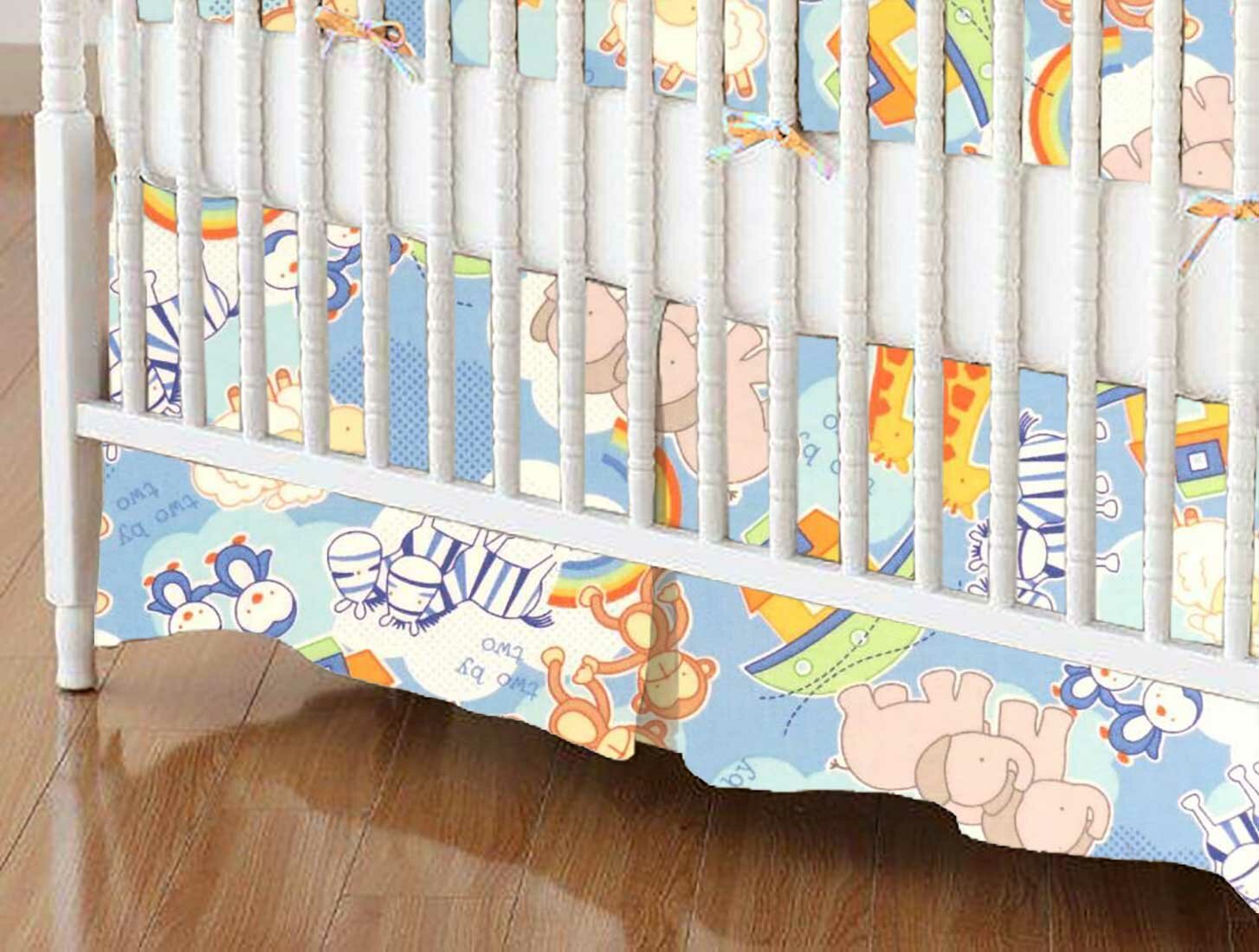 Sheetworld Noahs Ark Crib Skirt Wayfair Ca